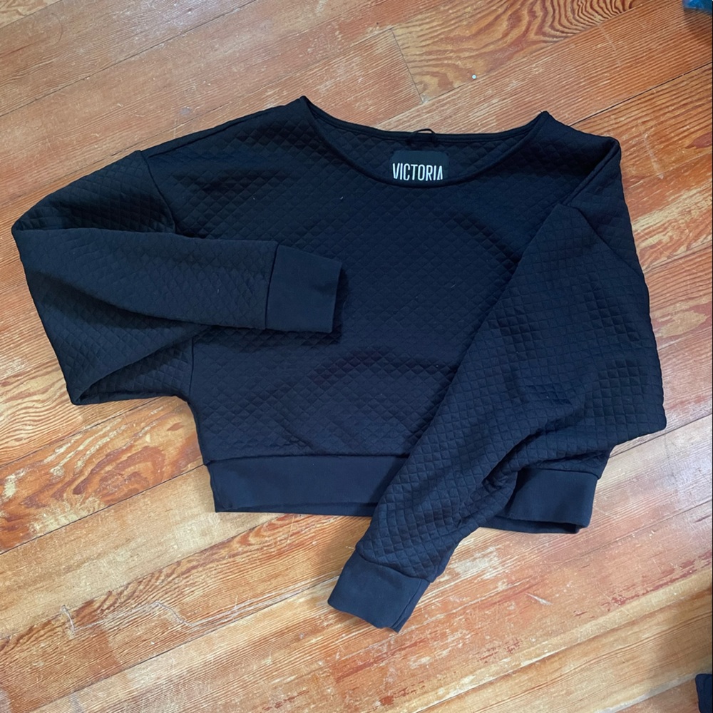Victorias Secret Sport Cropped Quilted Sweatshirt